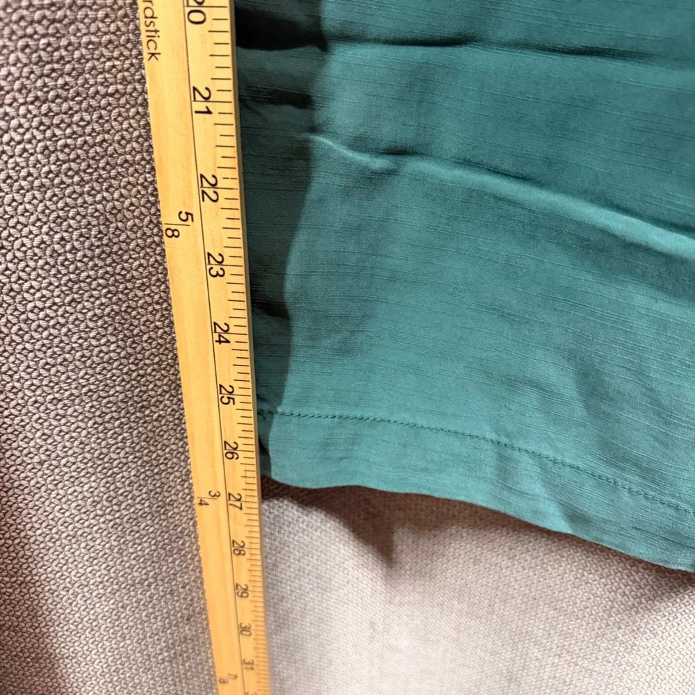Free People Teal Green Wide Leg Pleated Trousers‎ Elastic Waist Size XL